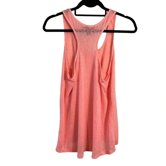 Aqua Orange Pink Tank Top Knit Blouse Racerback Sleeveless Lightweight Thin - Picture 2 of 5